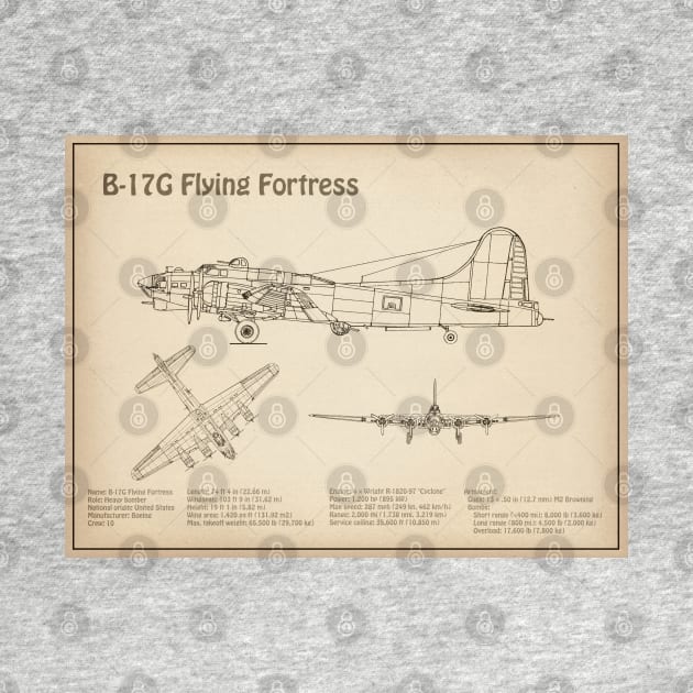 Boeing B-17 Flying Fortress Bomber - SD by SPJE Illustration Photography